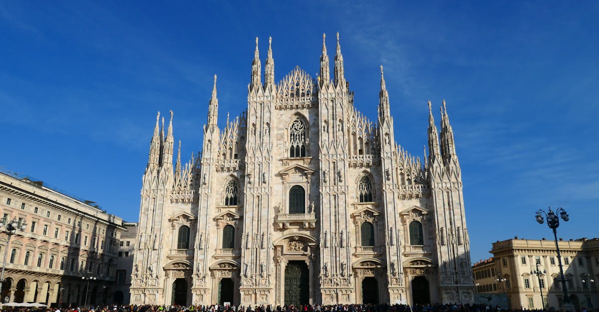 Stunning view of the iconic Milan Cathedral on a bright day.