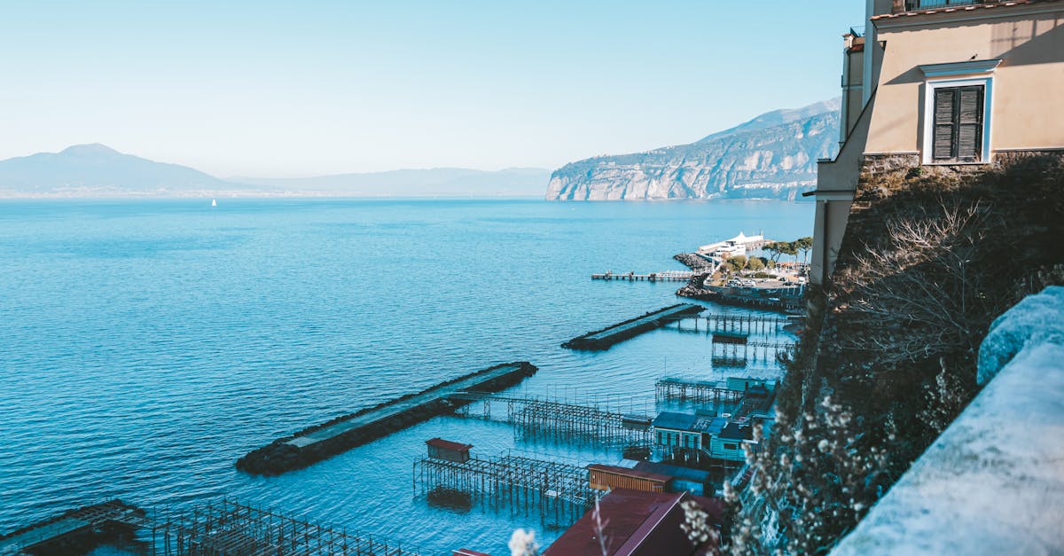 Breathtaking view of the Mediterranean coastline along the Amalfi Coast, Italy.